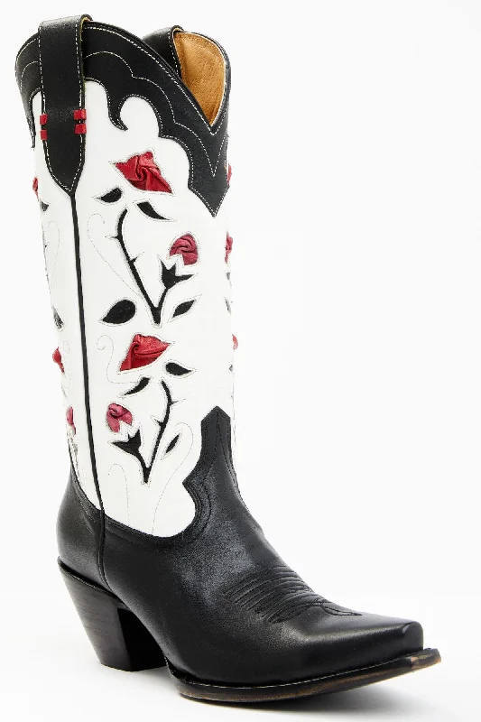 Rosey Black Western Boots - Snip Toe