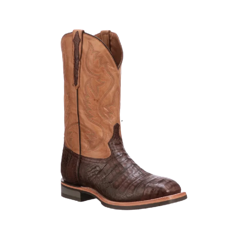 Lucchese Boot Men's Rowdy Antique Chocolate Caiman Belly Boots