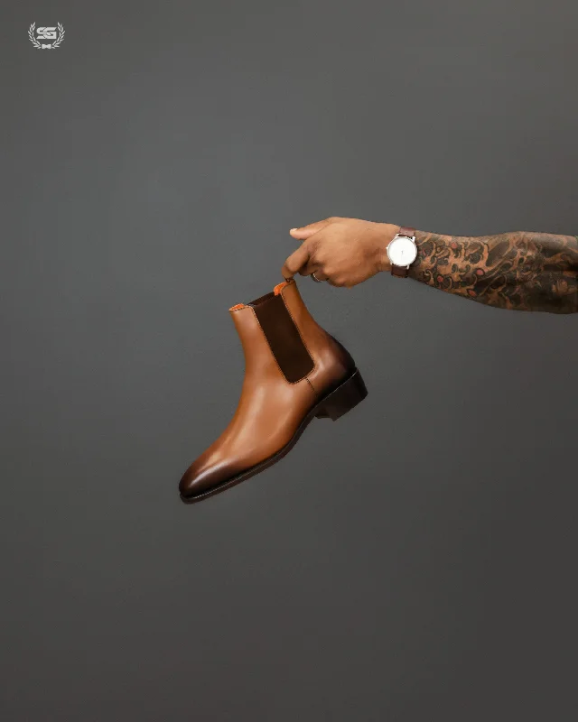 SG Damien Chelsea Boot - Brown Cognac