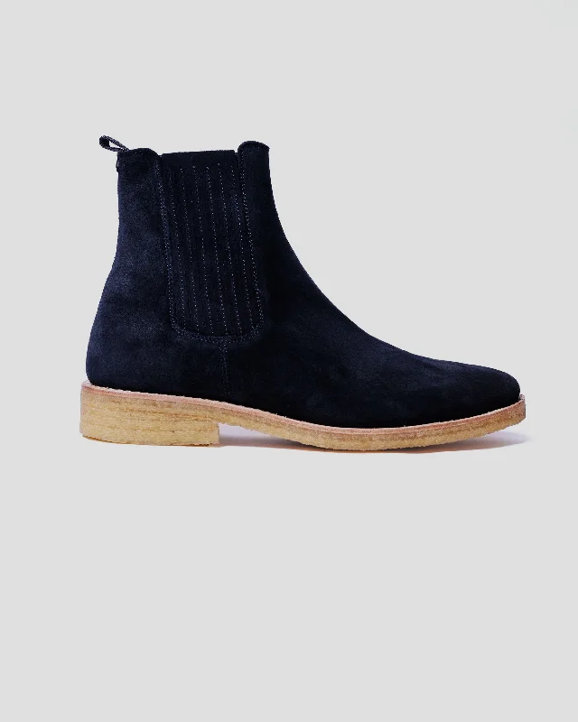 SG Emerson Suede Chelsea Boot - Black Crepe