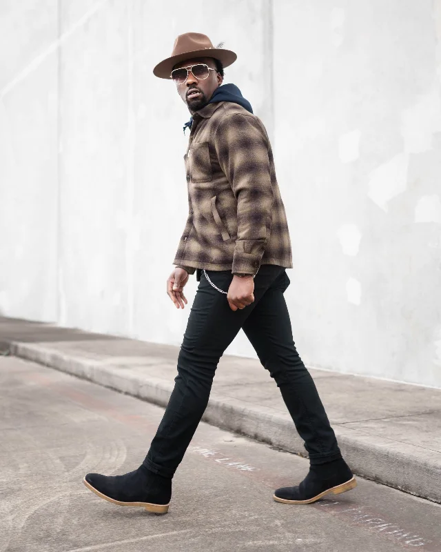 SG Emerson Suede Chelsea Boot - Black Crepe