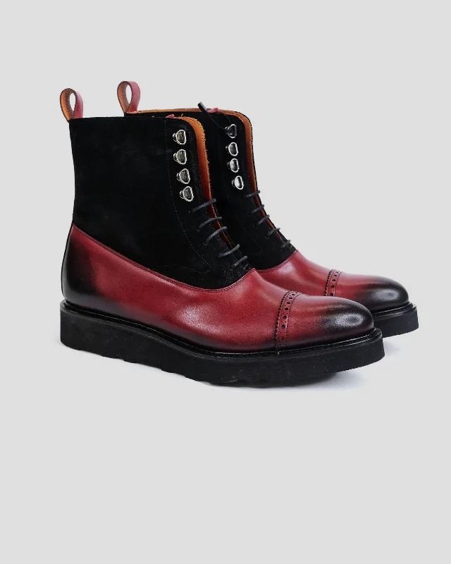 SG Logan High Top Boots V2 – Cherry + Black