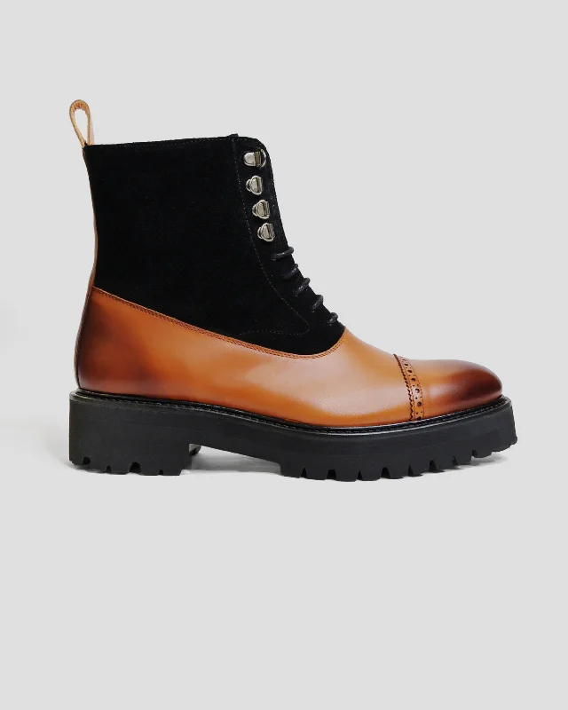 SG Logan High Top Boots V2 - Cognac + Black