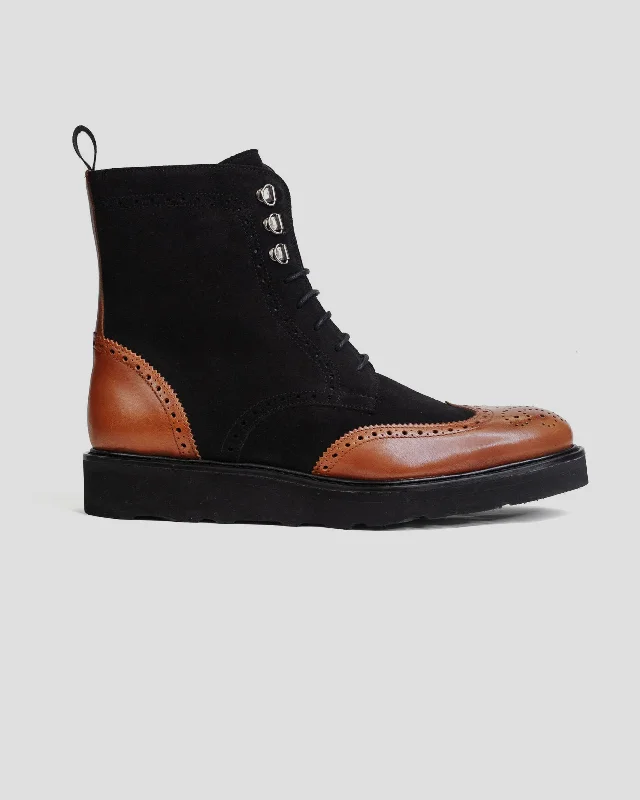 SG Rogue Sport Wingtip Boots V2 – Black + Walnut