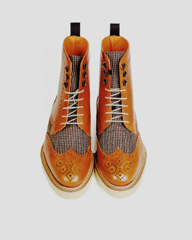 SG Rogue Sport Wingtip Boots V2 – Cognac + Tweed