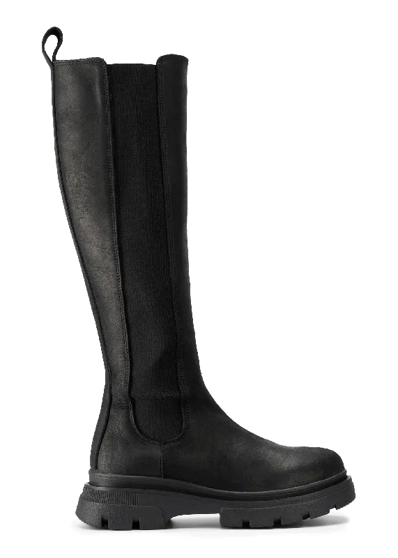 Slim High Boots - New Black