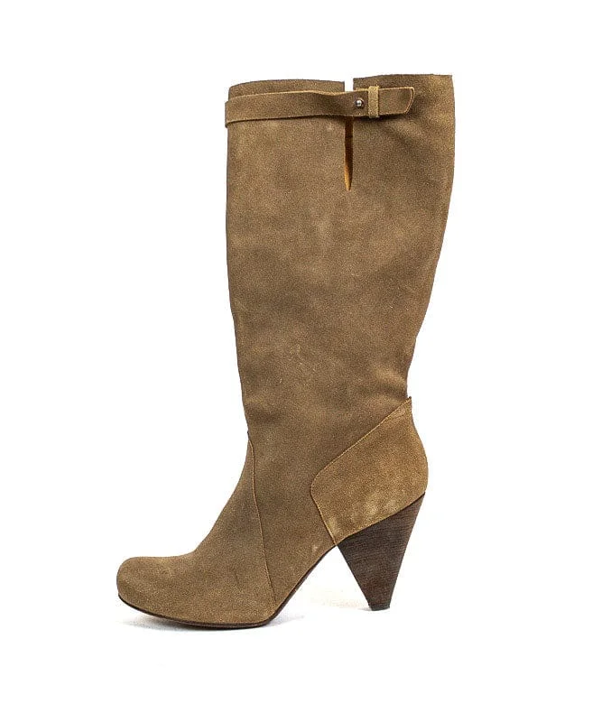 Suede Mid-Calf Boots