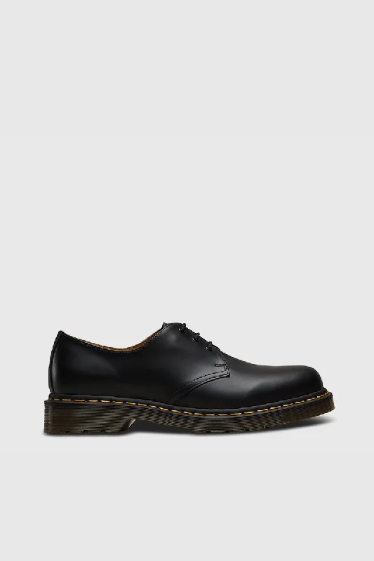 1461 3 Eye Leather Shoes - Black Smooth