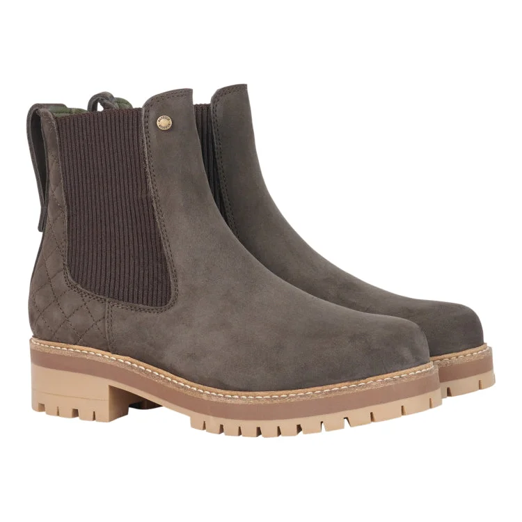 Barbour Ladies Heather Chelsea Boots - Dark Brown