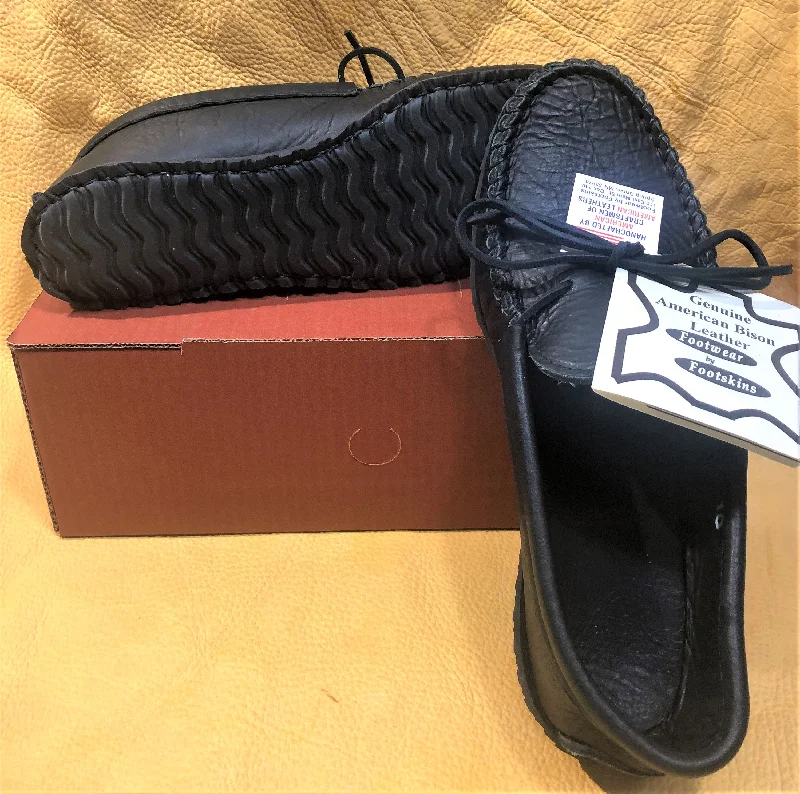 ""Herd Wear"" - bison leather/""Flex-rubber"" sole men's house and yard shoe.  Style B-4475-CFS