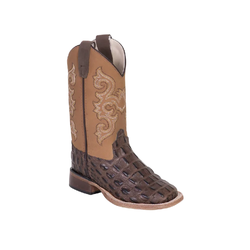 Old West Boots Kid's Square Toe Western Boots