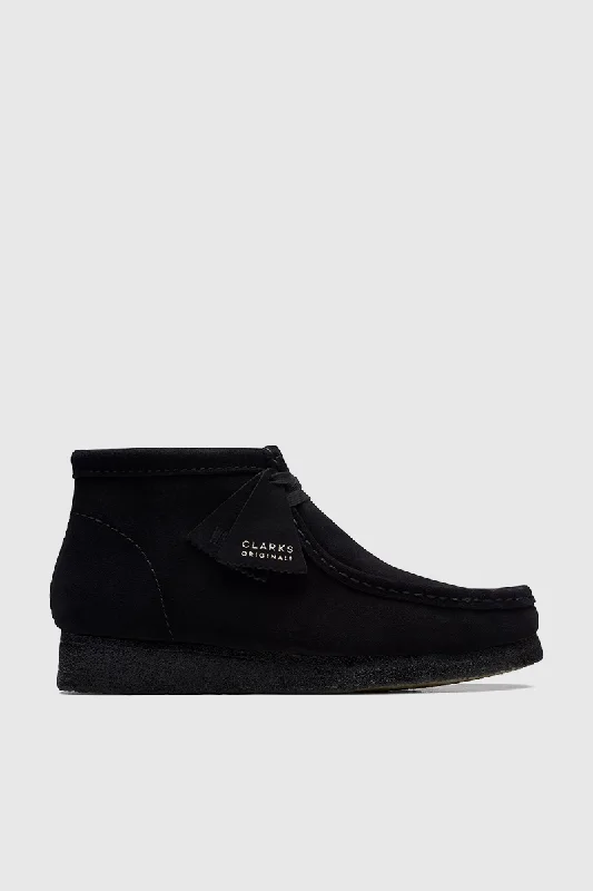 Mens Wallabee Boot - Black Suede