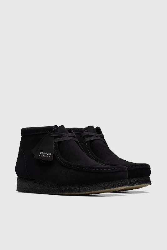 Mens Wallabee Boot - Black Suede