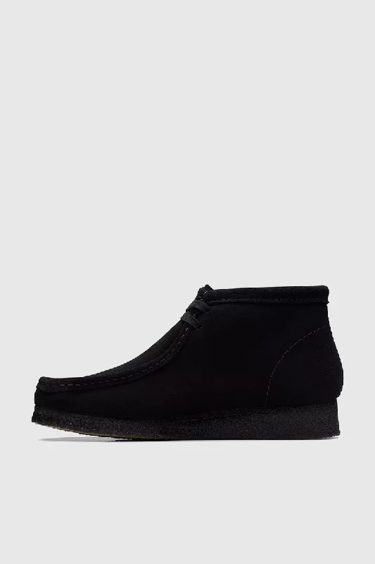 Mens Wallabee Boot - Black Suede