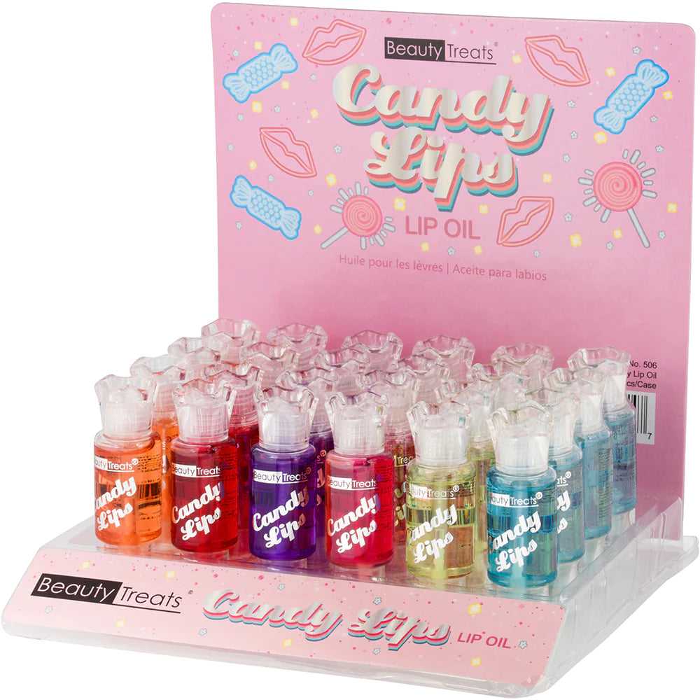 BEAUTY TREATS - CANDY LIPS LIP OIL DIPSLAY 12 PCS