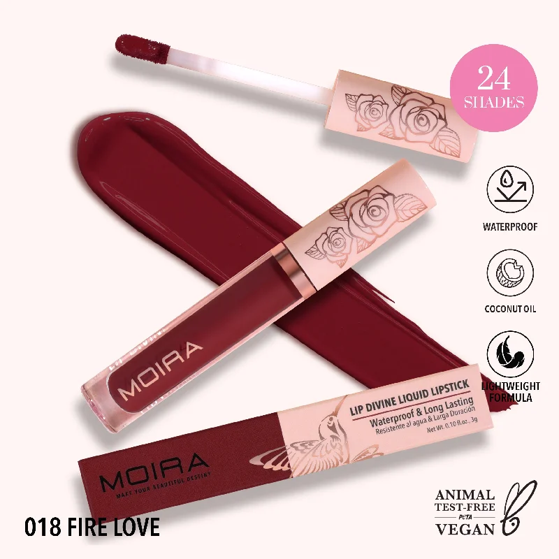 Lip Divine Liquid Lipstick (018, Fire Love)