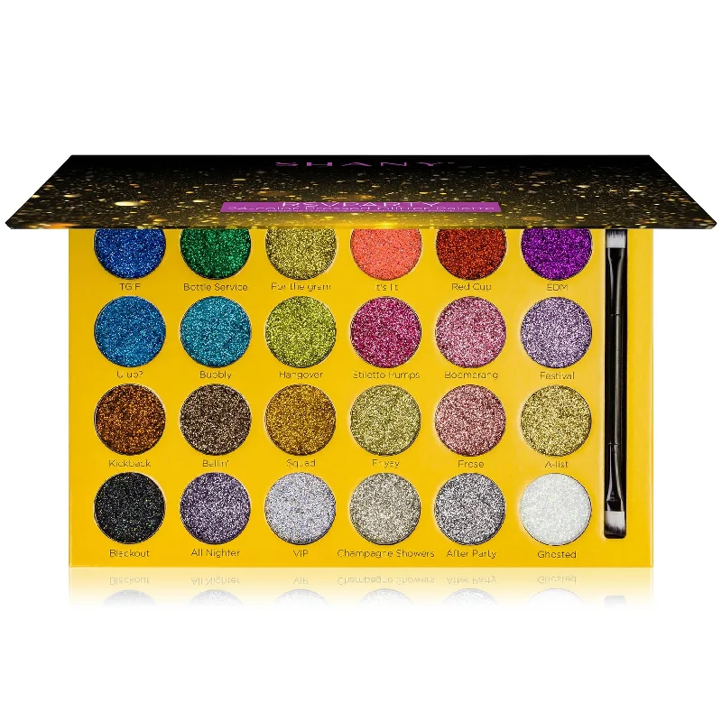 RSVParty Glitter Palette - 24 Pressed Glitter Pigments for Face and Body