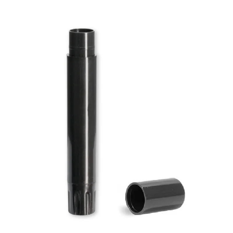 Slim Line Lip Balm Tube w/ Cap - Black - .07 oz