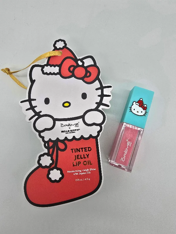 THE CREME SHOP- CHRISTMAS- HELLO KITTY- TINTED JELLY LIP OIL- 1PC