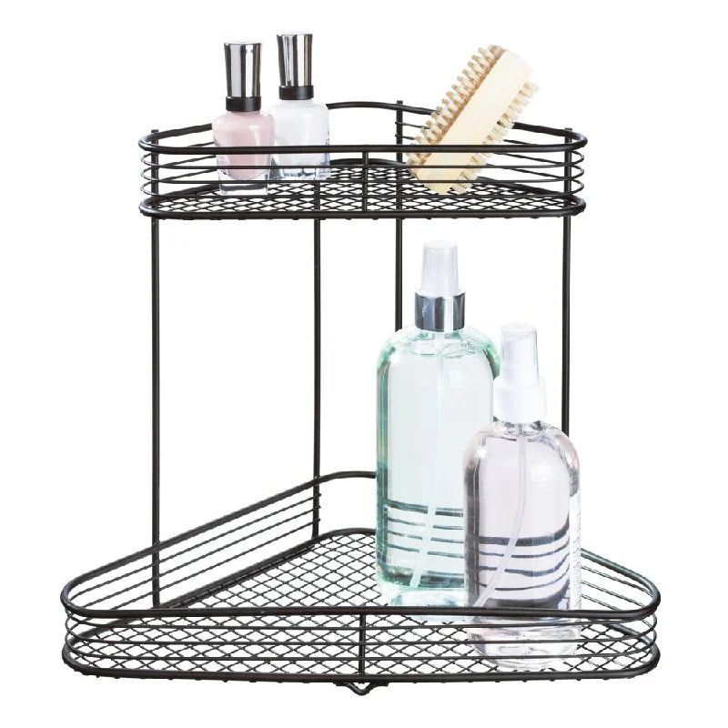 Vienna 2-Tier Corner Shelf Matte Black