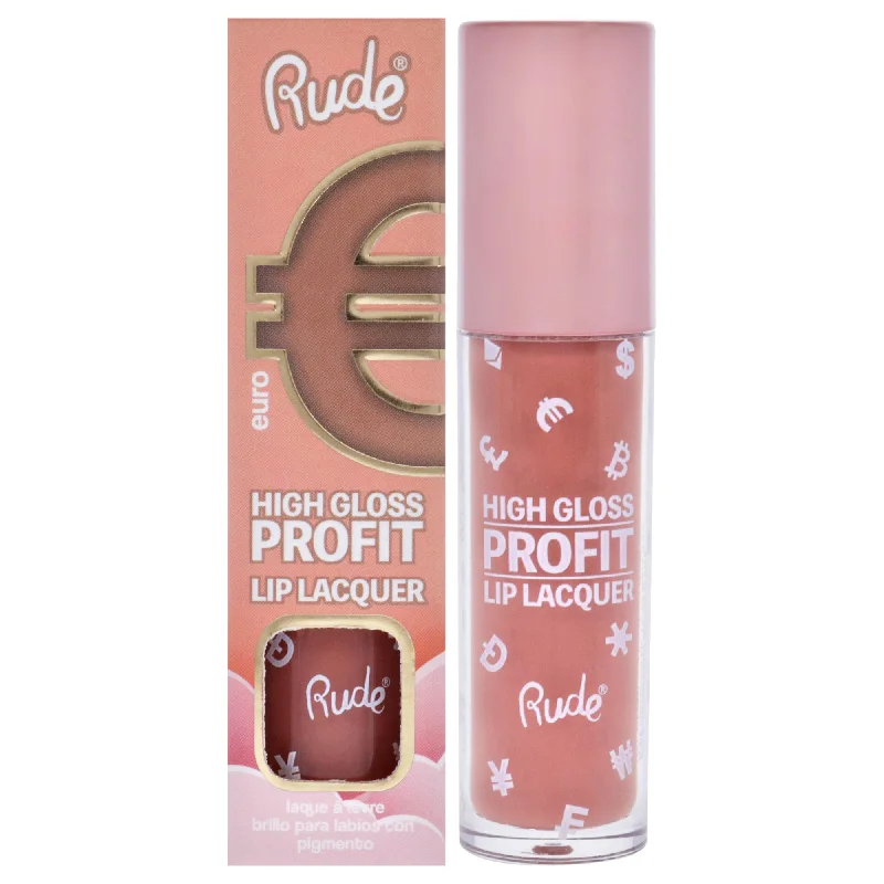 High Gloss Profit Lip Lacquer - Euro by Rude Cosmetics for Women - 0.141 oz Lip Gloss