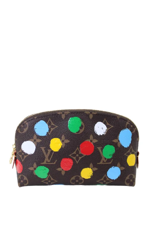 Louis Vuitton x Yayoi Kusama Womens Brown Monogram Infinity Dot Makeup Case Bag