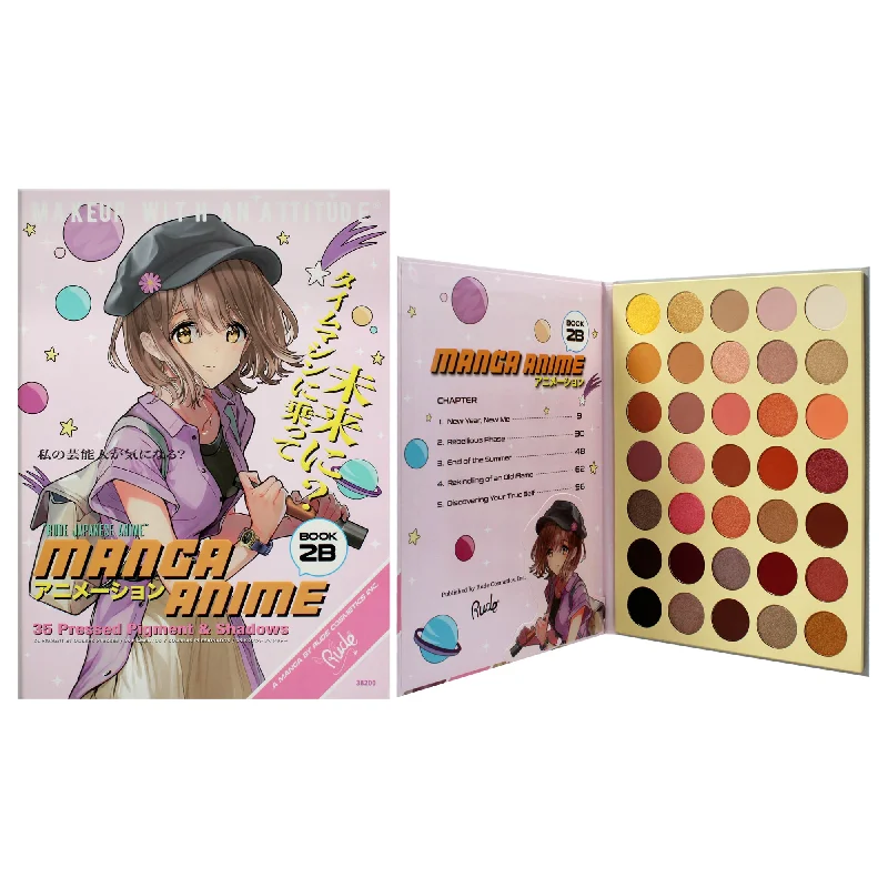 Manga Anime 35 Pressed Pigment and Shadow Book 2B by Rude Cosmetics for Women - 1.34 oz Eye Shadow