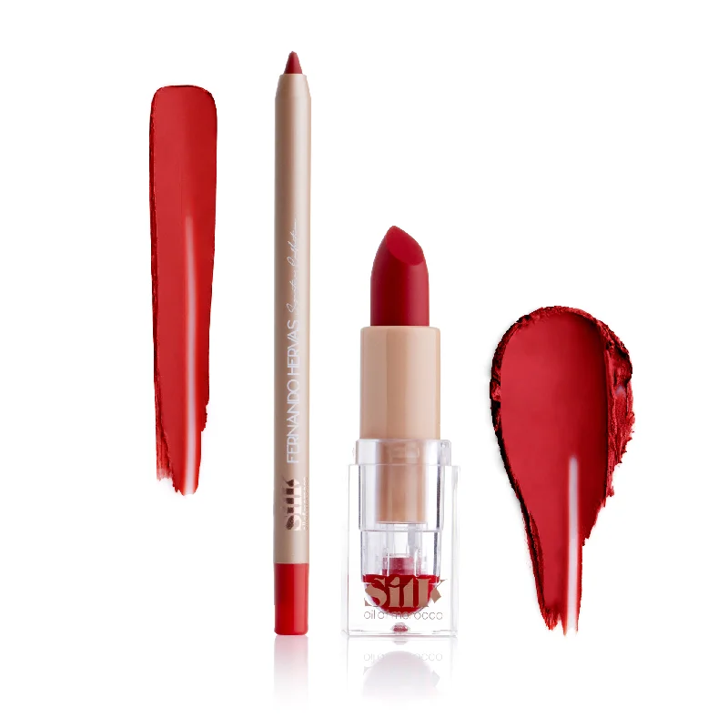 Paquita Red Lipliner + Lipstick Lip | Silk X Fernando Hervas