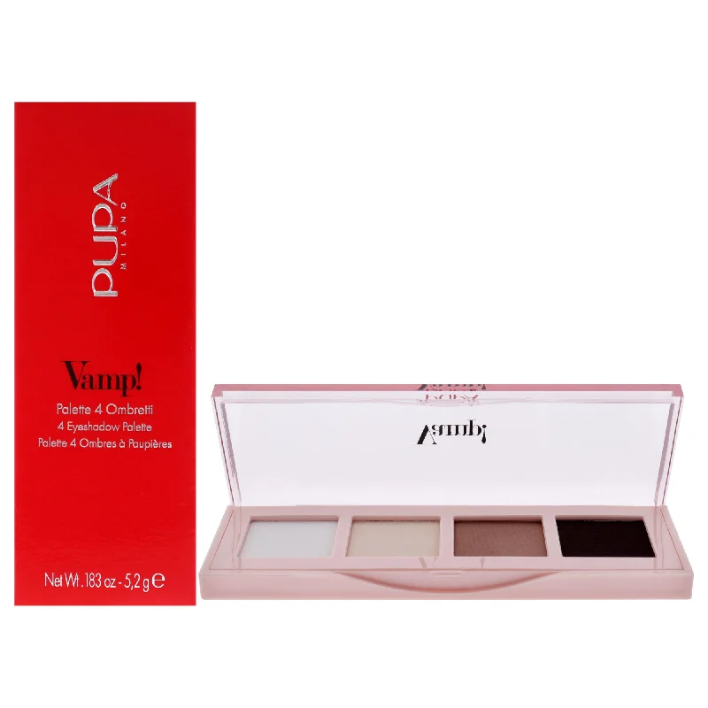 Vamp! 4 Eyeshadow Palette - 001 Natural Matt by Pupa Milano for Women - 0.183 oz Eye Shadow